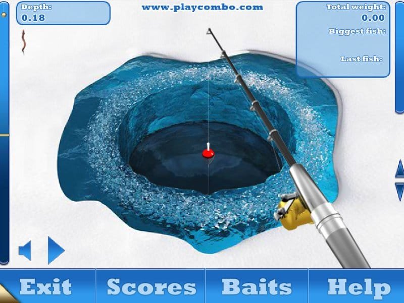Overview of ice fishing game